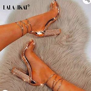 Gold Open Toe Studded Pump